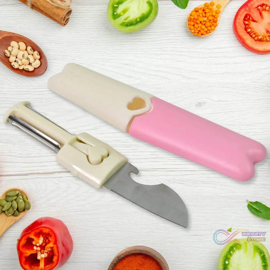 2 in 1 Knife, Multifunctional peeler fruit knife (1 Pc / Loose) - infinityexculsivestore.com