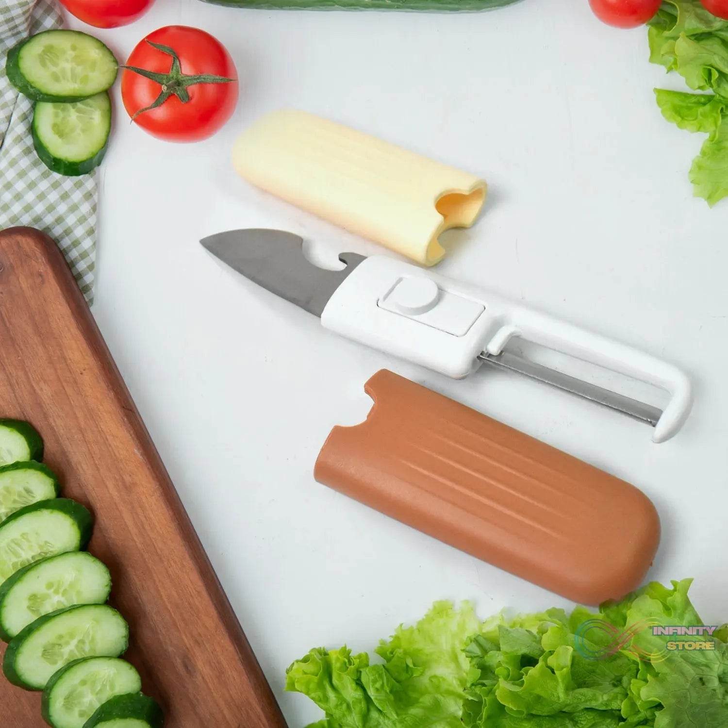2 in 1 Knife, Multifunctional peeler fruit knife (1 Pc) - infinityexculsivestore.com
