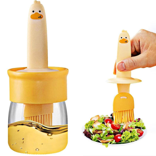 2 in 1 Oil Dispenser Bottle with Silicone Basting Brush (1 Set) - infinityexculsivestore.com