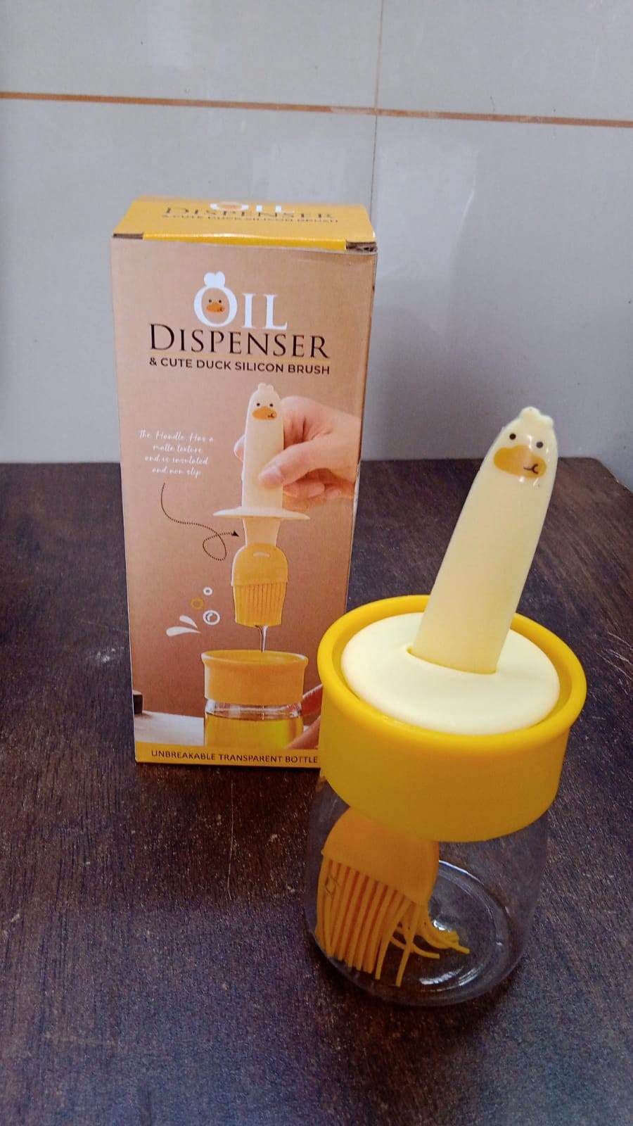 2 in 1 Oil Dispenser Bottle with Silicone Basting Brush (1 Set) - infinityexculsivestore.com