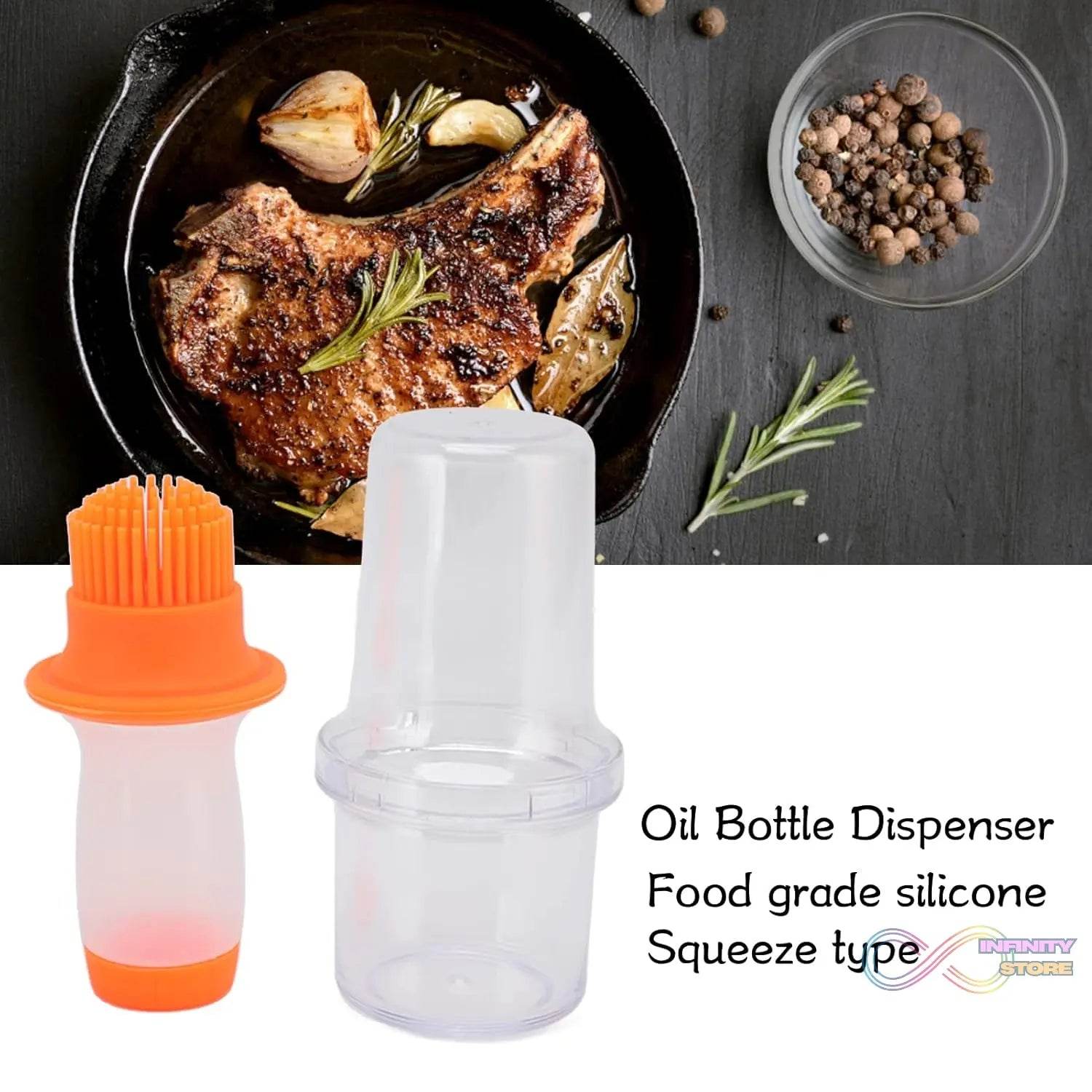 2 in 1 Portable Silicone Oil Bottle Brush with Lid (1 Set) - infinityexculsivestore.com