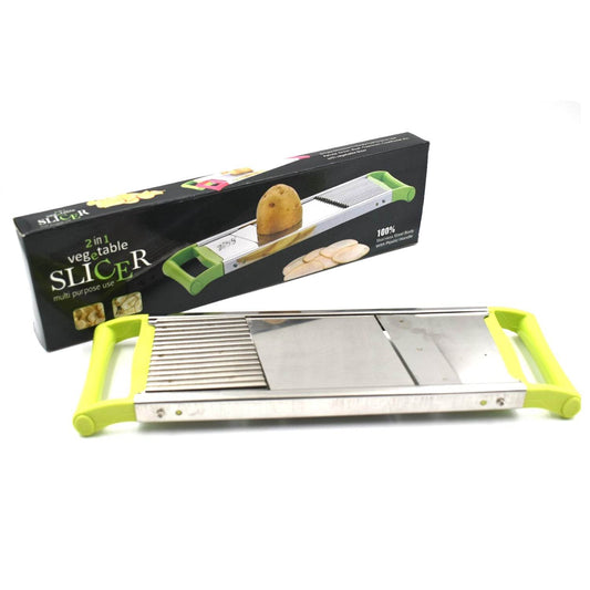 2 in 1 Potato Slicer used in all kinds of household kitchen purposes for cutting and slicing of potatoes. - infinityexculsivestore.com