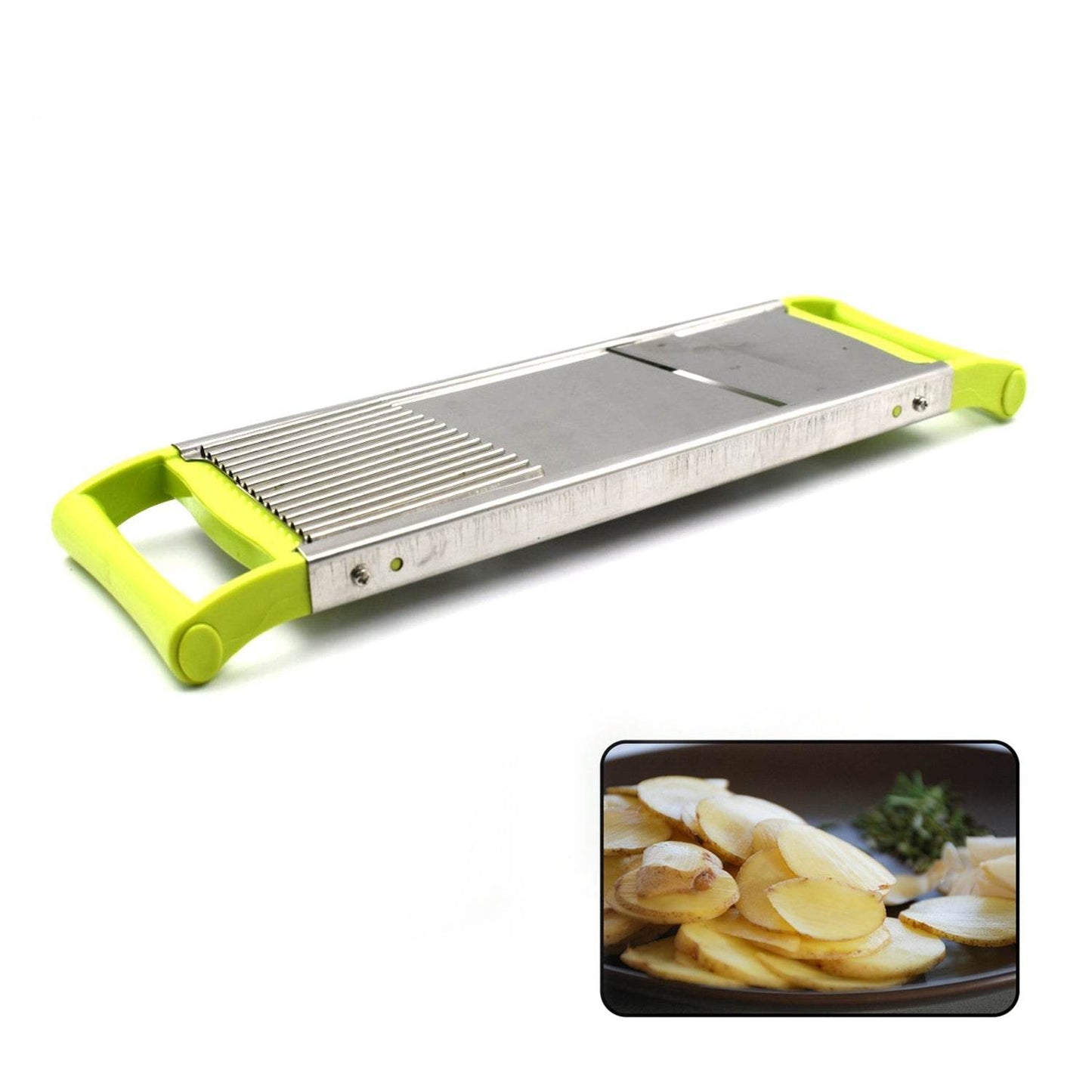 2 in 1 Potato Slicer used in all kinds of household kitchen purposes for cutting and slicing of potatoes. - infinityexculsivestore.com
