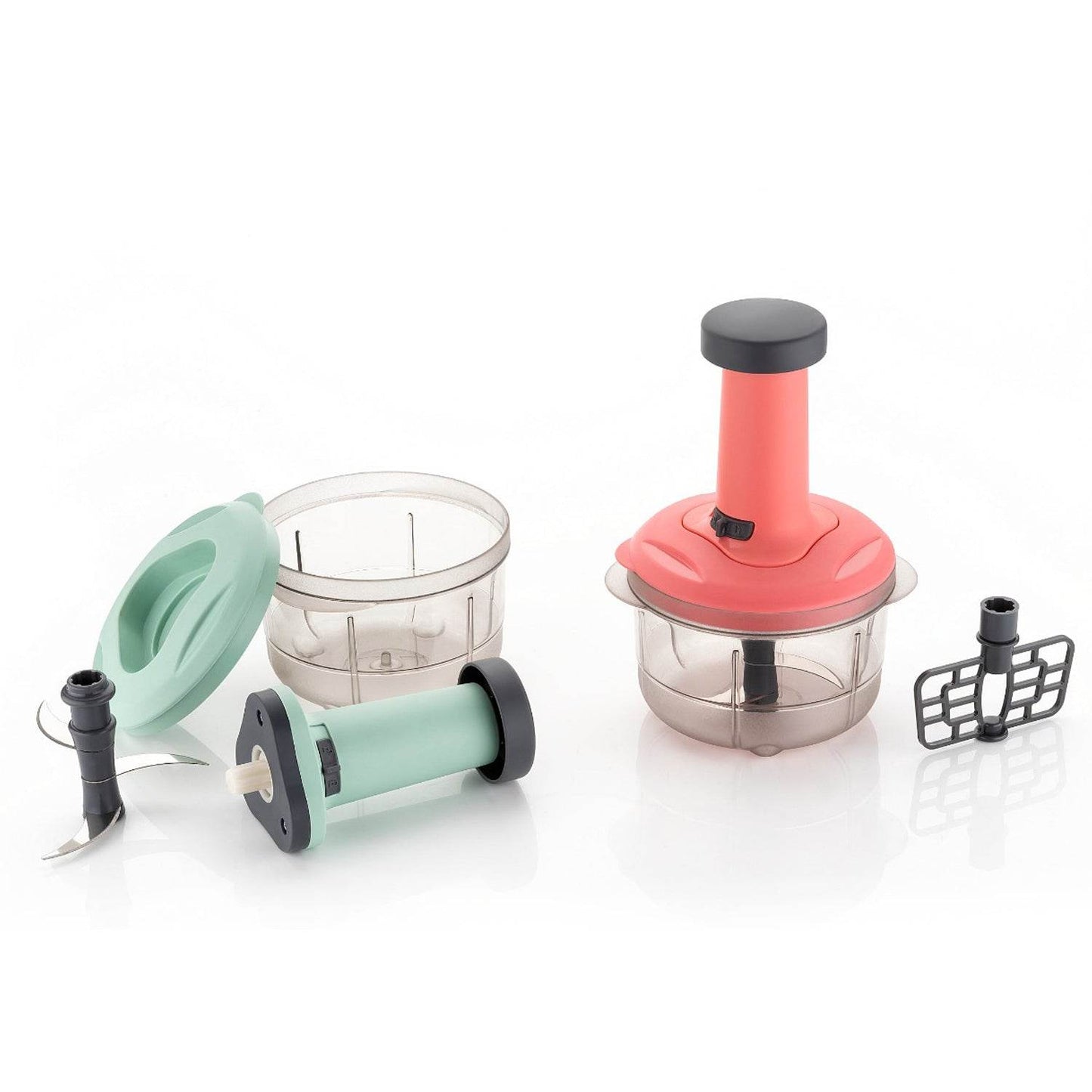 2 - in - 1 Push Chopper 800ml with Stainless Steel Blade for Quick Food Prep - infinityexculsivestore.com