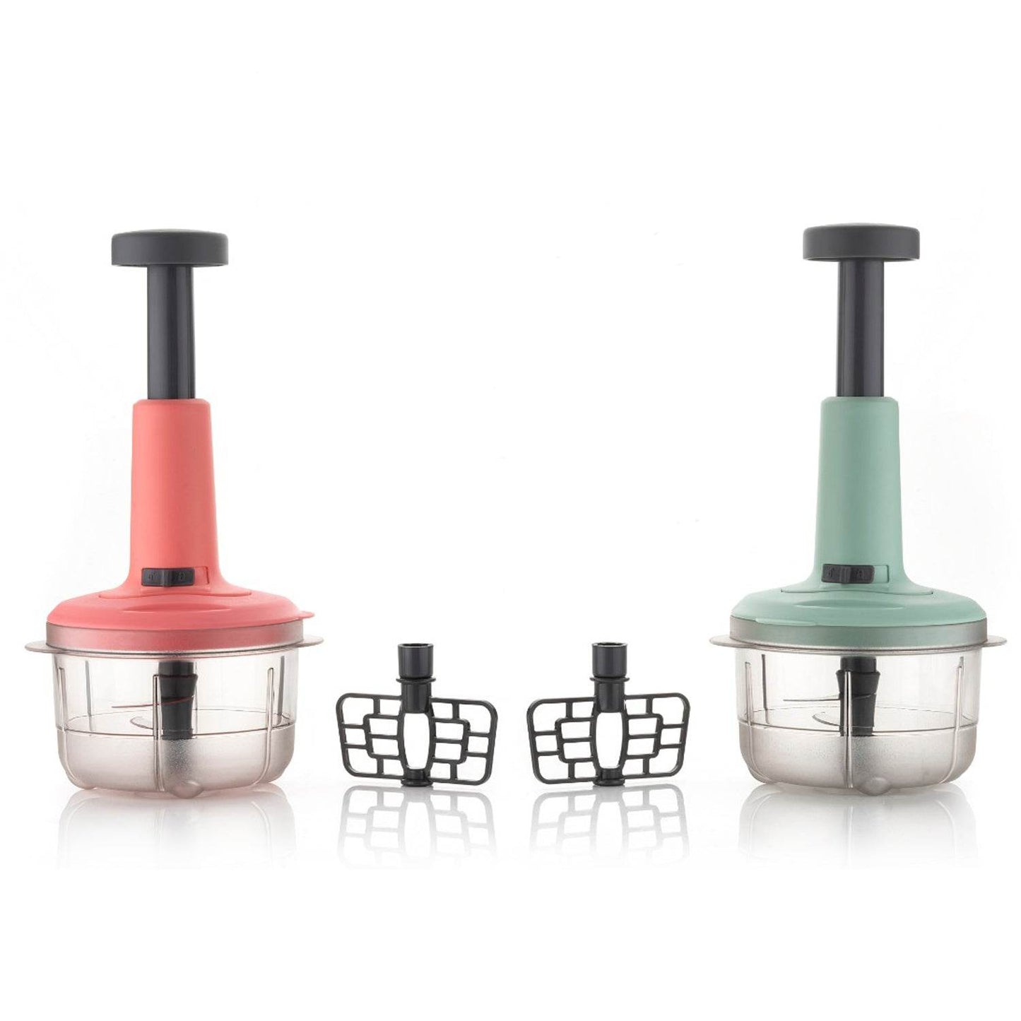 2 - in - 1 Push Chopper 800ml with Stainless Steel Blade for Quick Food Prep - infinityexculsivestore.com