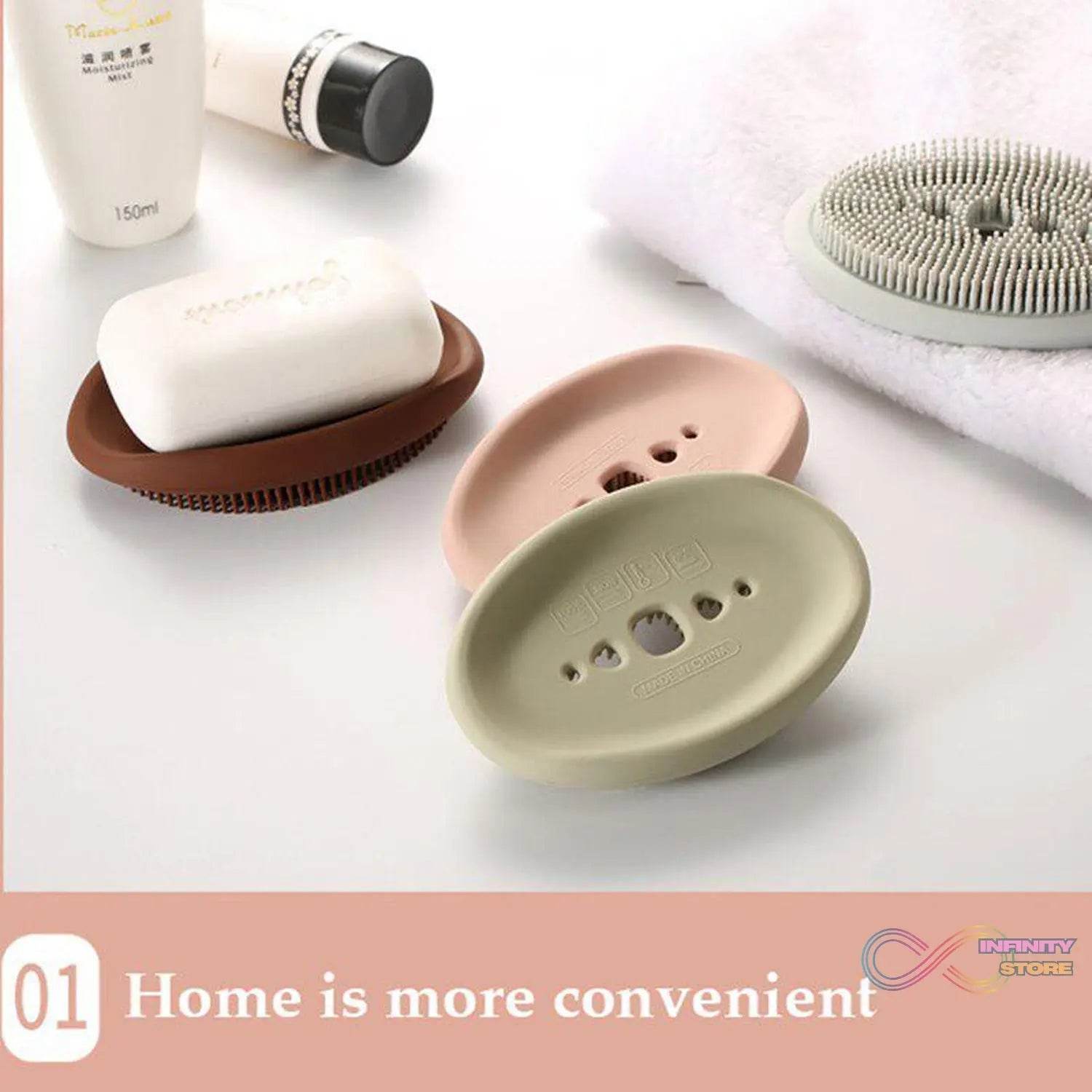 2 in 1 Silicone Cleaning Brush used in all kinds of bathroom purposes for cleaning and washing floors, corners, surfaces and many more things. - infinityexculsivestore.com