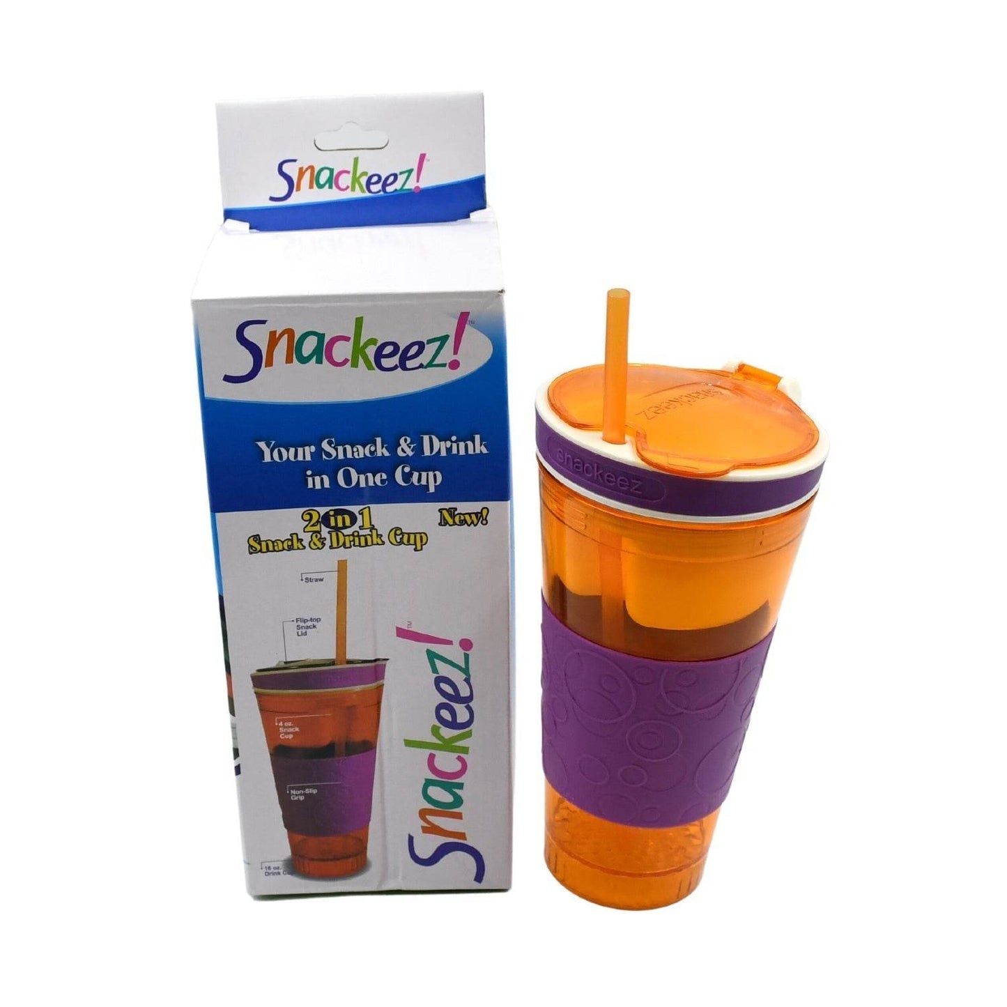 2 in 1 Snack & Drink Snackeez Travel Cup in One Container (1pc) - infinityexculsivestore.com