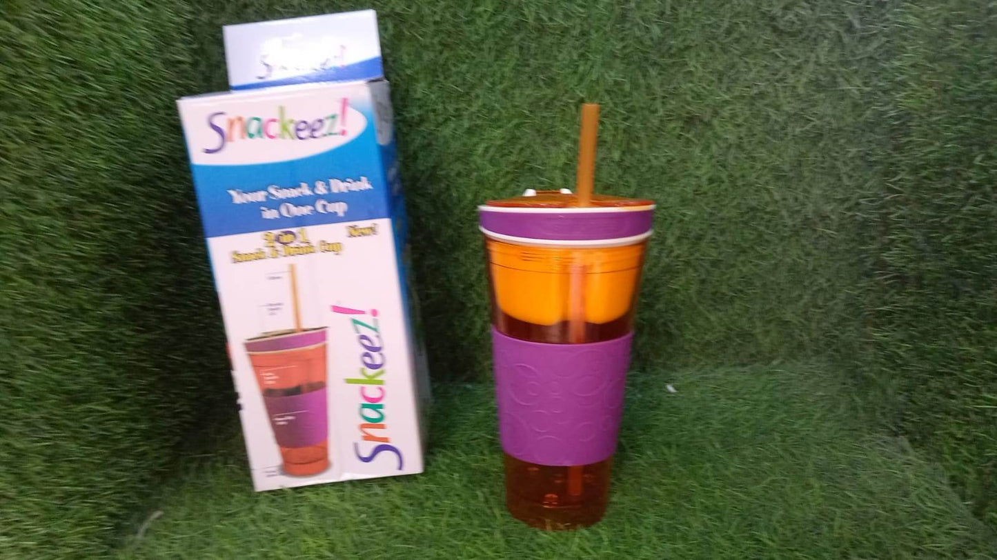 2 in 1 Snack & Drink Snackeez Travel Cup in One Container (1pc) - infinityexculsivestore.com