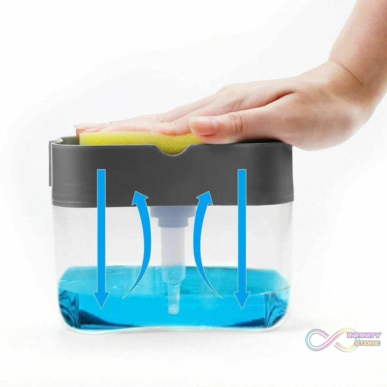 2 in 1 Soap Dispenser for Dishwasher Liquid Holder, Liquid Dispenser Through Pump (1 Pc) - infinityexculsivestore.com
