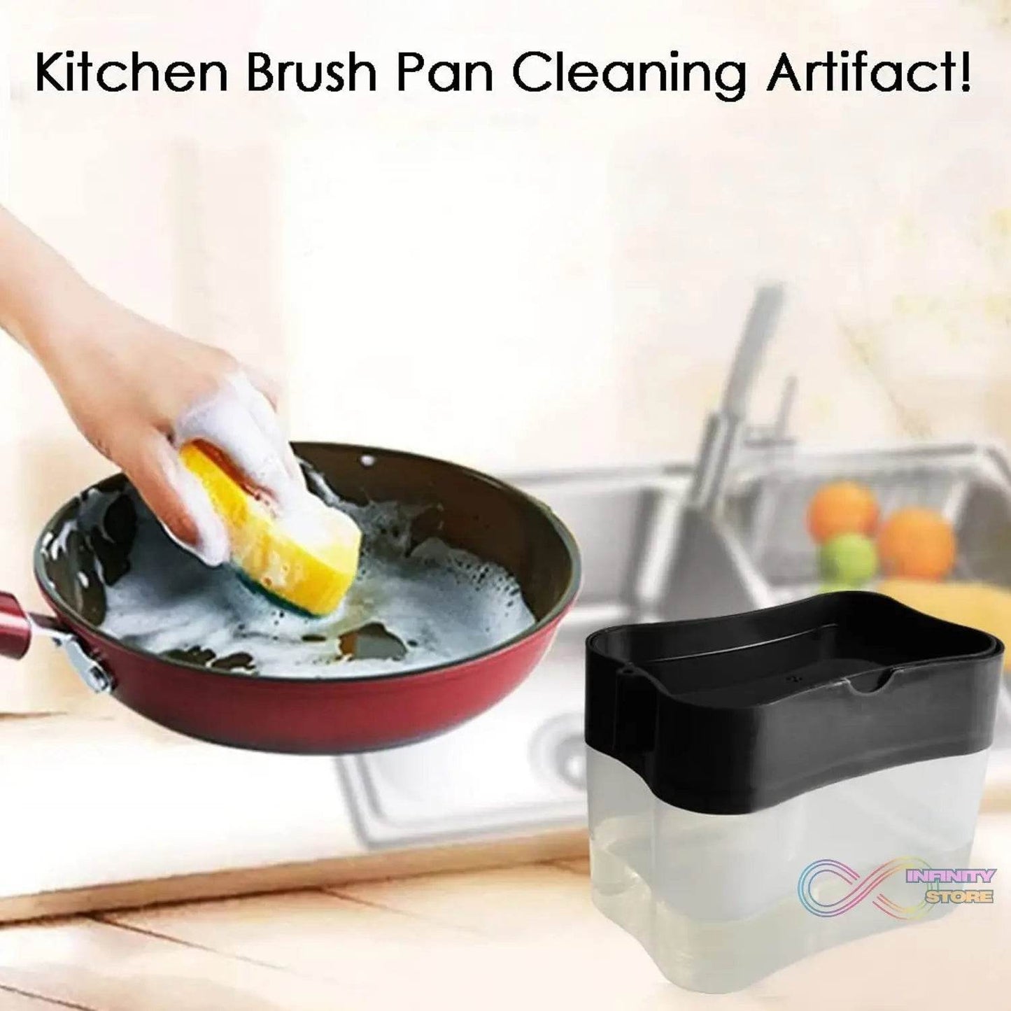 2 in 1 Soap Dispenser for Dishwasher Liquid Holder, Liquid Dispenser Through Pump (1 Pc) - infinityexculsivestore.com