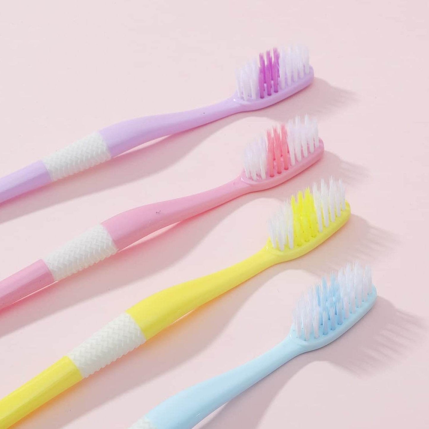 2 - in - 1 Tooth Brush with Tongue Scraper, Soft Bristle & Long Handle (8Pcs) Soft Toothbrush - infinityexculsivestore.com