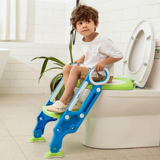 2 in 1 Training Foldable Ladder Potty Toilet Seat for Kids ----- - infinityexculsivestore.com