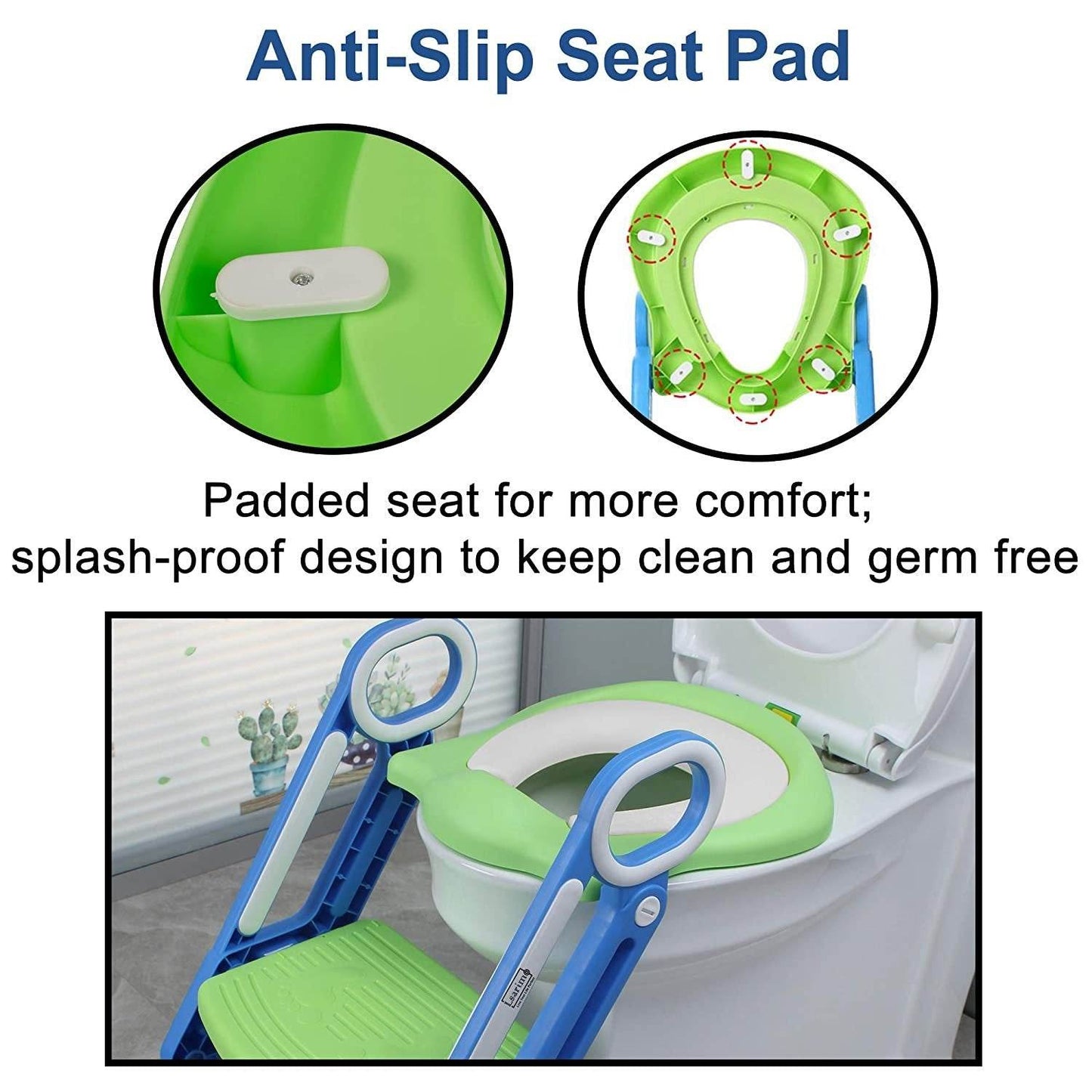 2 in 1 Training Foldable Ladder Potty Toilet Seat for Kids ----- - infinityexculsivestore.com