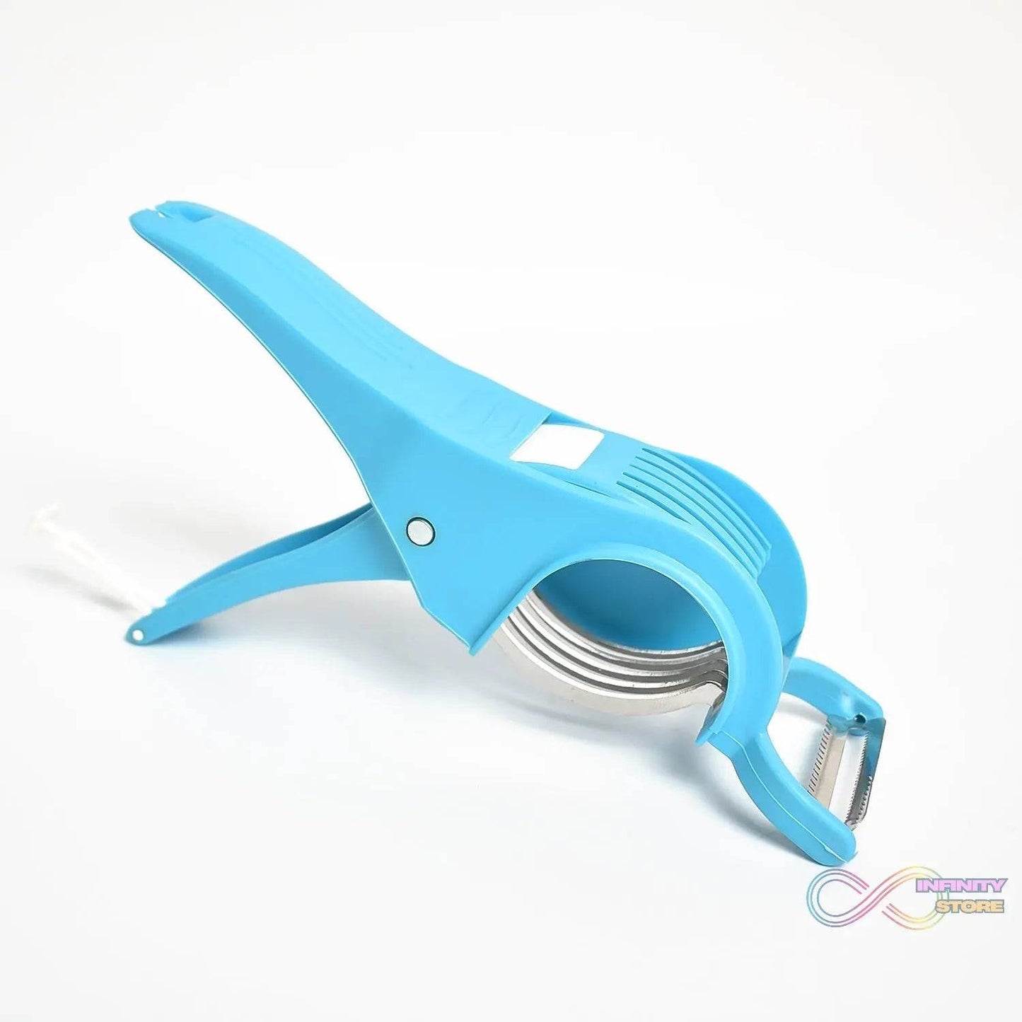 2 in 1 Vegetable & Fruit Multi Cutter 5 Blade Vegetable Cutter with Peeler (1 Pc / Multicolor) - infinityexculsivestore.com