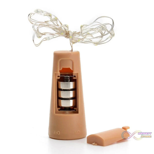 20 LED Wine Bottle Cork Lights Copper Wire String Lights, Battery Powered / Wine Bottle Fairy Lights Bottle - infinityexculsivestore.com