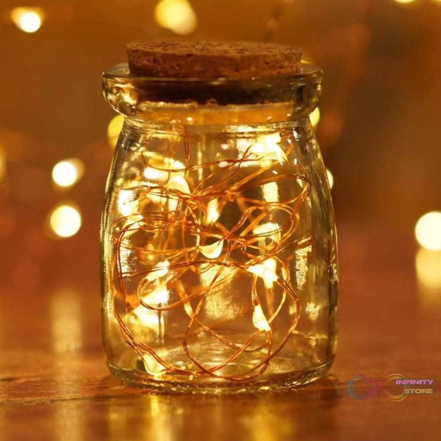 20 LED Wine Bottle Cork Lights Copper Wire String Lights, Battery Powered / Wine Bottle Fairy Lights Bottle - infinityexculsivestore.com