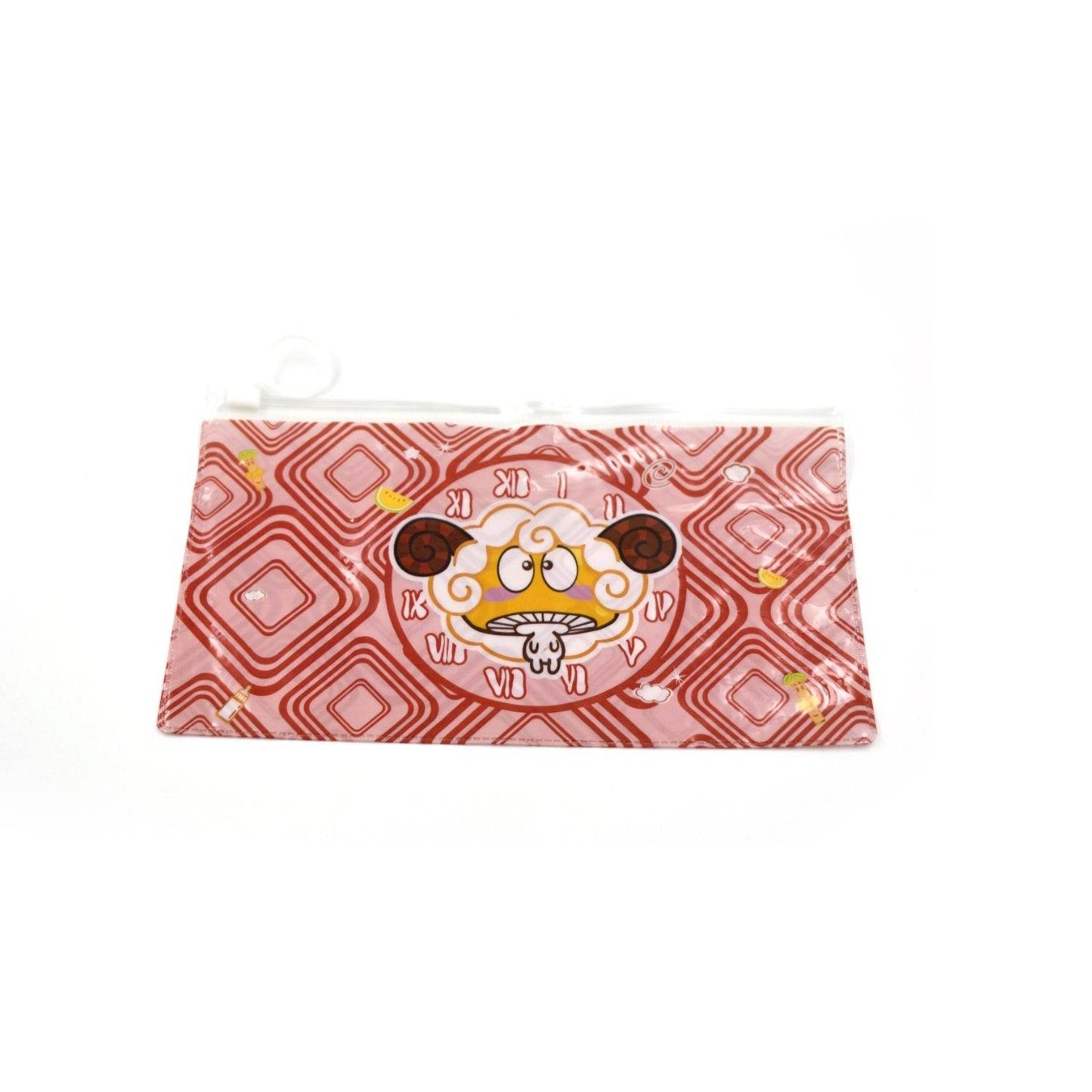 20 Pc Red Printed Pouch For Carrying Stationary Stuffs And All By The Students. - infinityexculsivestore.com