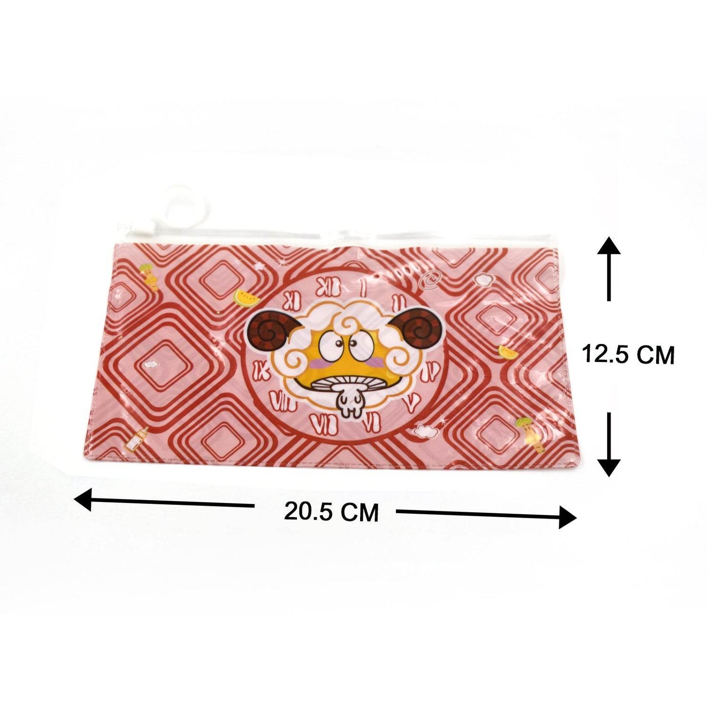 20 Pc Red Printed Pouch For Carrying Stationary Stuffs And All By The Students. - infinityexculsivestore.com