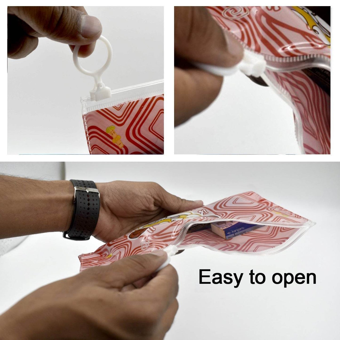 20 Pc Red Printed Pouch For Carrying Stationary Stuffs And All By The Students. - infinityexculsivestore.com