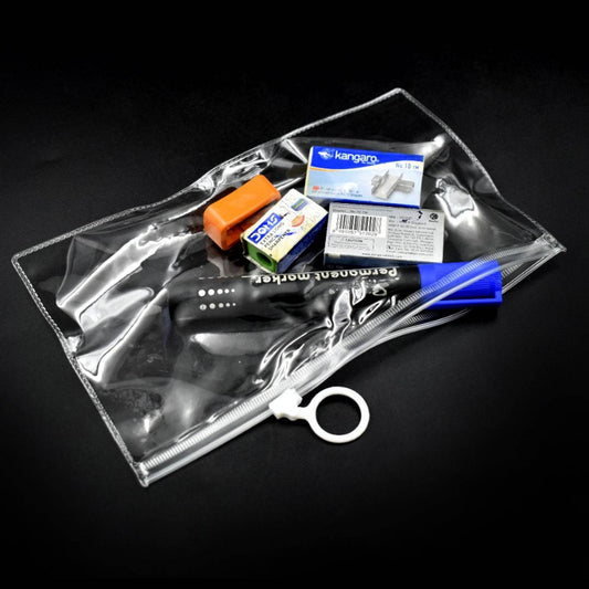 20 Pc Transparent Pouch For Carrying Stationary Stuffs And All By The Students. - infinityexculsivestore.com