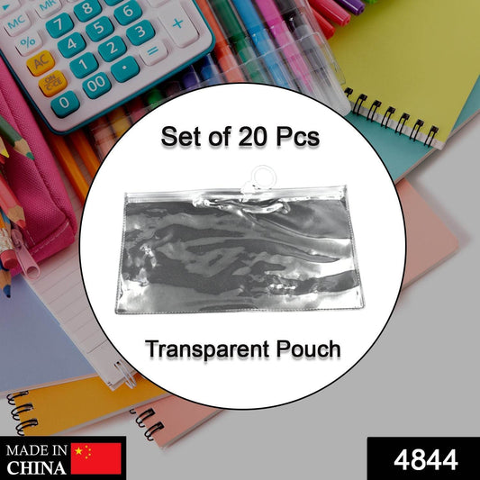 20 Pc Transparent Pouch For Carrying Stationary Stuffs And All By The Students. - infinityexculsivestore.com