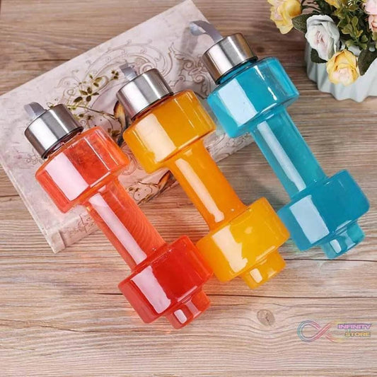 2002_Steel Cap Plastic water Dumbbells Bottle - infinityexculsivestore.com