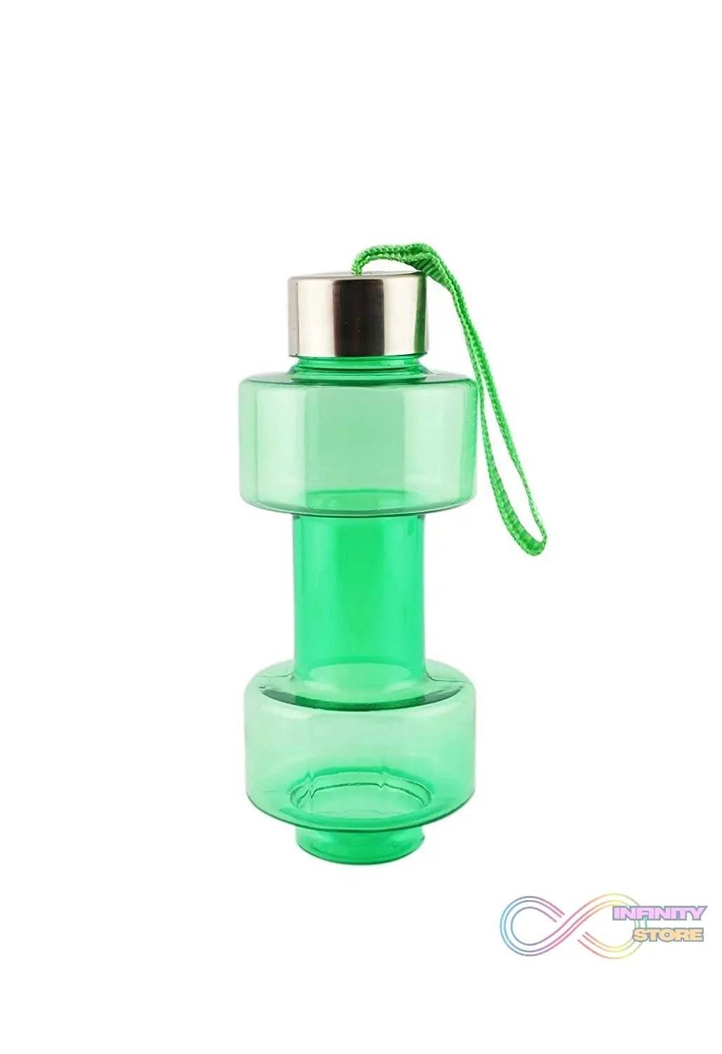 2002_Steel Cap Plastic water Dumbbells Bottle - infinityexculsivestore.com