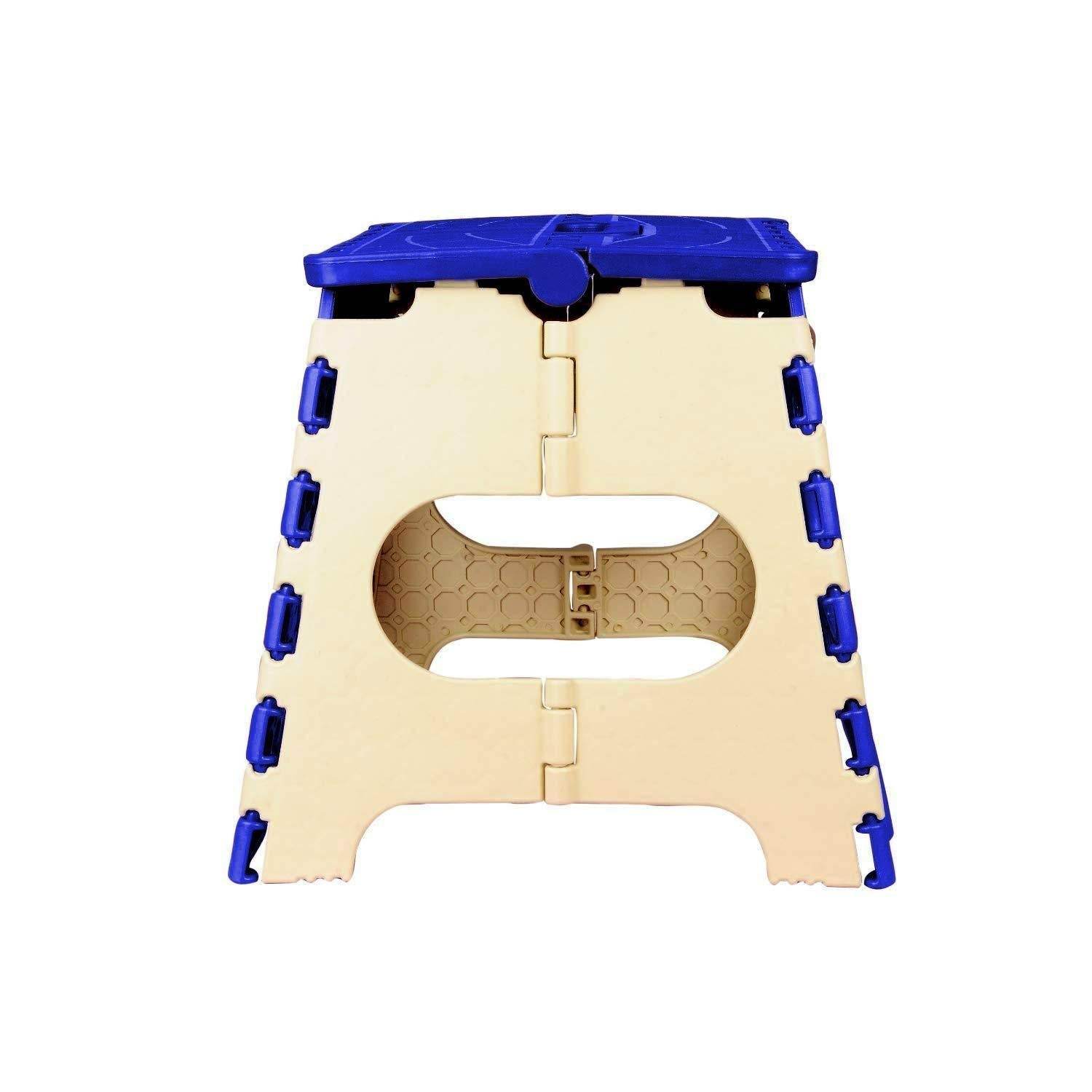 2009_12 Inch Plastic Folding Step Stool for Kids and Adults with Handle (Multicolor) - infinityexculsivestore.com