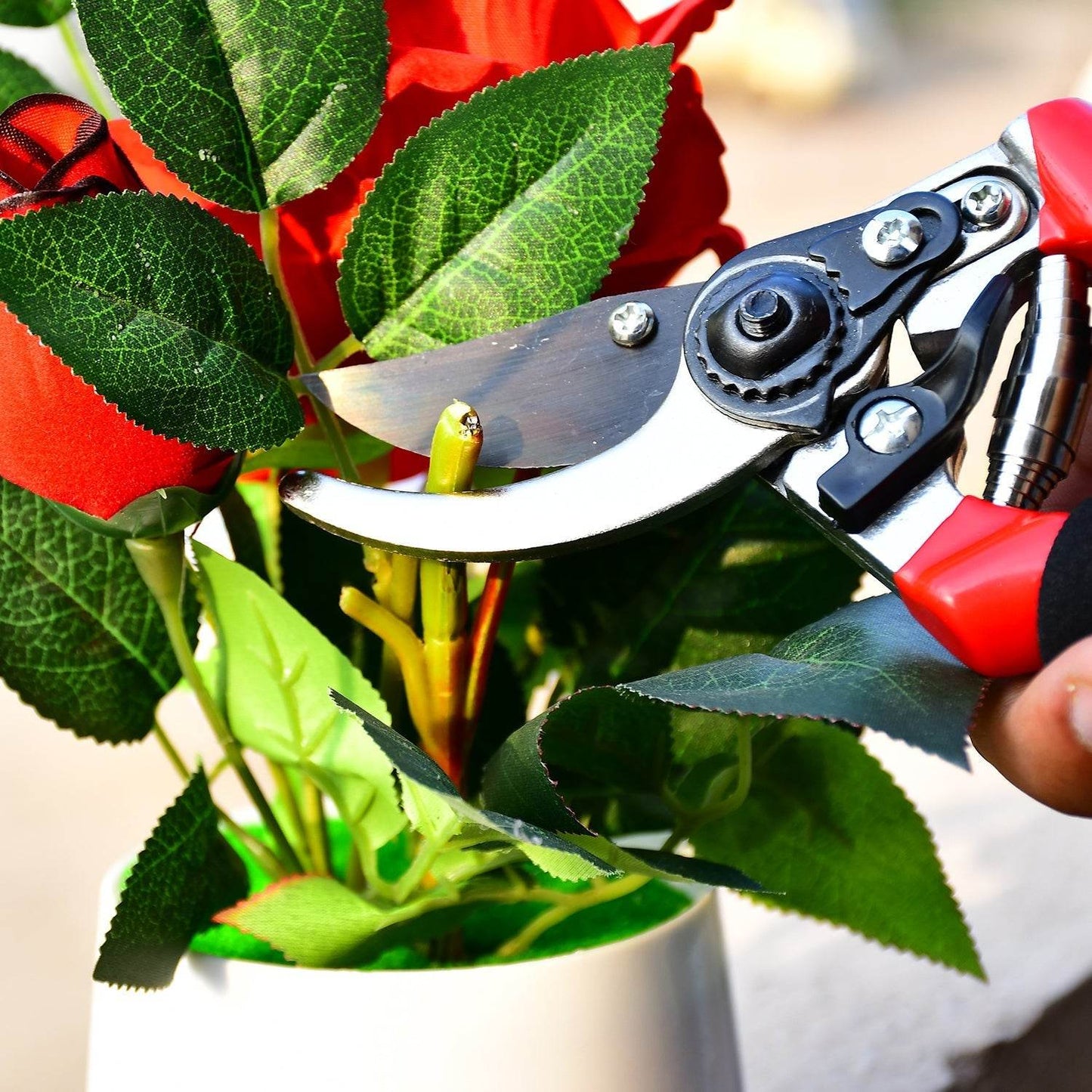 21Cm Red GARDEN SHEARS SHARP CUTTER PRUNERS SCISSOR, PRUNER. - infinityexculsivestore.com