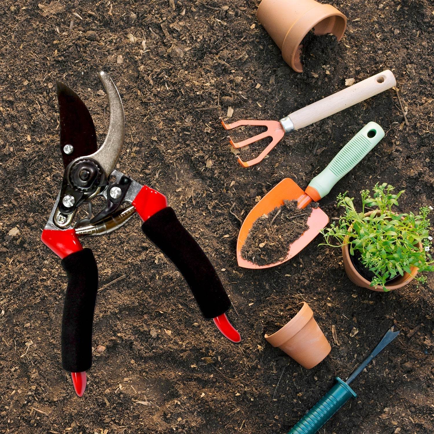 21Cm Red GARDEN SHEARS SHARP CUTTER PRUNERS SCISSOR, PRUNER. - infinityexculsivestore.com