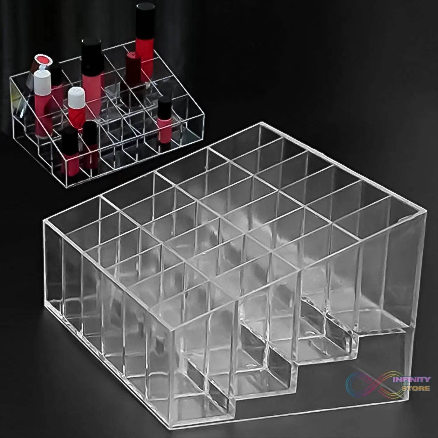 24 Hole Stand Trapezoid Holder Makeup Brushes Set Lipstick Holder Case Tools (1 Pc) - infinityexculsivestore.com