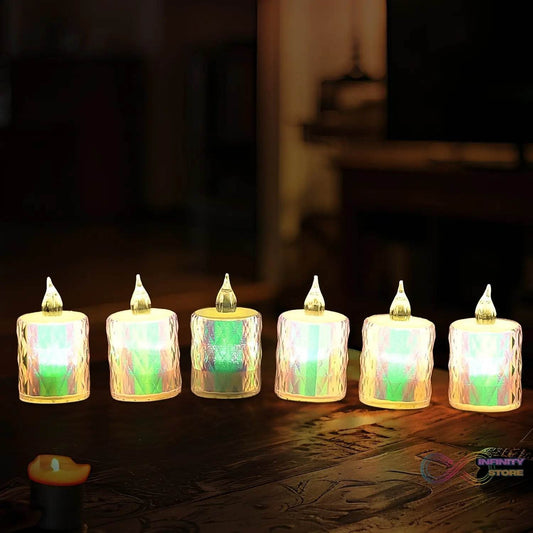 24 Pc Flameless and Smokeless Decorative Melting Candles LED Tea Light Candle Flickering Electronic Candle - infinityexculsivestore.com