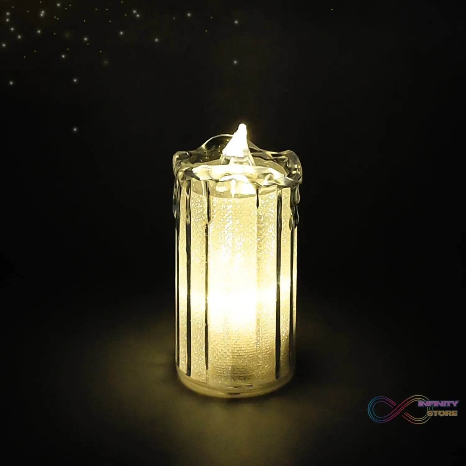 24 Pc Flameless and Smokeless Decorative Melting Candles LED Tea Light Candle Flickering Electronic Candle - infinityexculsivestore.com