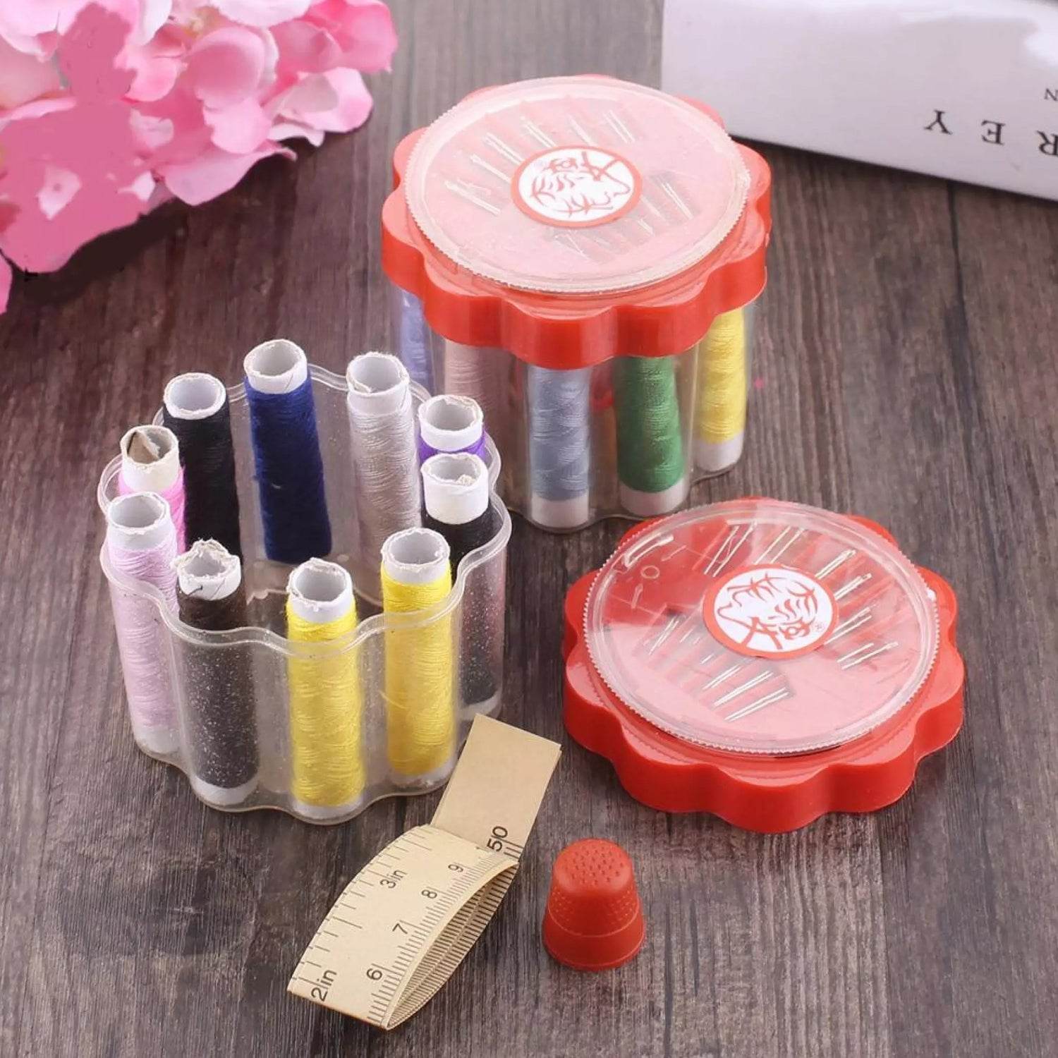 24 Pc Sewing Box used in storing of thread roles and sewing stuff including all home purposes. - infinityexculsivestore.com