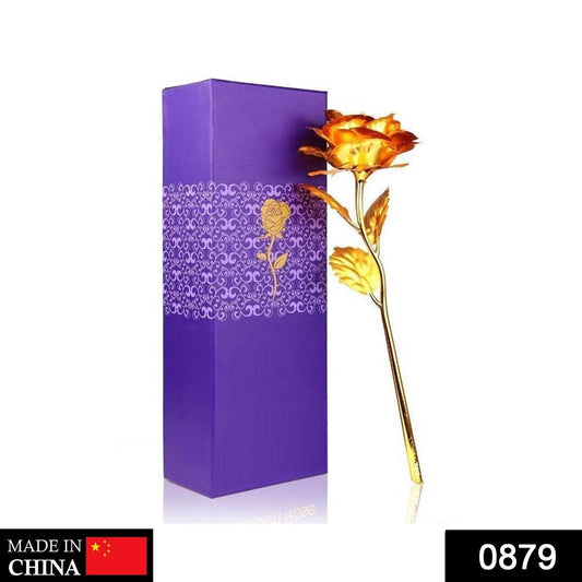 24K Artificial Golden Rose / Gold Red Rose with Gift Box (10 inches) - infinityexculsivestore.com
