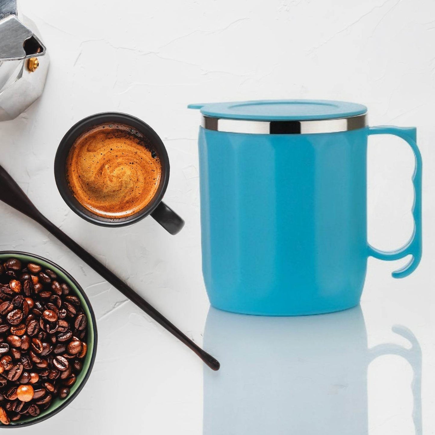 250ML Stainless Steel Mug: Insulated, Leakproof Lid, Hot/Cold Drinks (Mix Color) - infinityexculsivestore.com