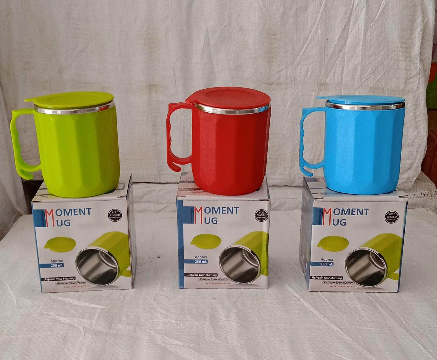 250ML Stainless Steel Mug: Insulated, Leakproof Lid, Hot/Cold Drinks (Mix Color) - infinityexculsivestore.com