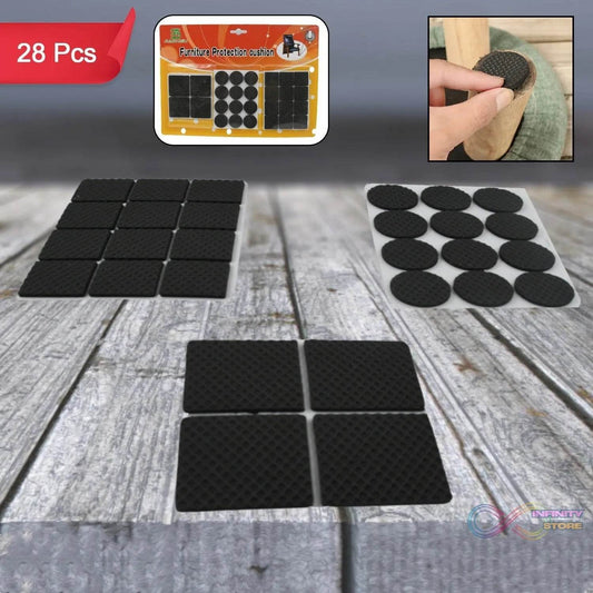 28 pc Rubber furniture Pads Self Sticking Non Slip Furniture Noise Insulation Pads - infinityexculsivestore.com