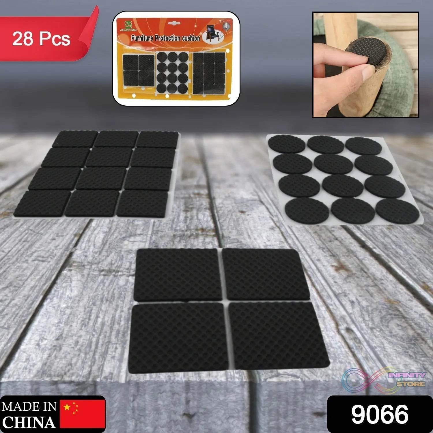 28 pc Rubber furniture Pads Self Sticking Non Slip Furniture Noise Insulation Pads - infinityexculsivestore.com
