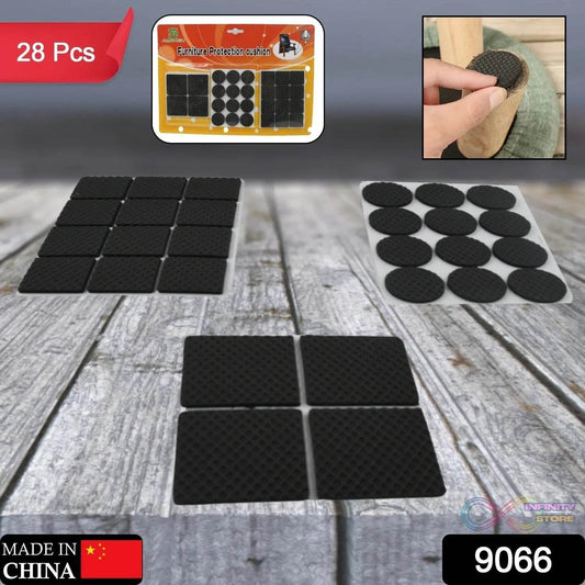 28 pc Rubber furniture Pads Self Sticking Non Slip Furniture Noise Insulation Pads - infinityexculsivestore.com