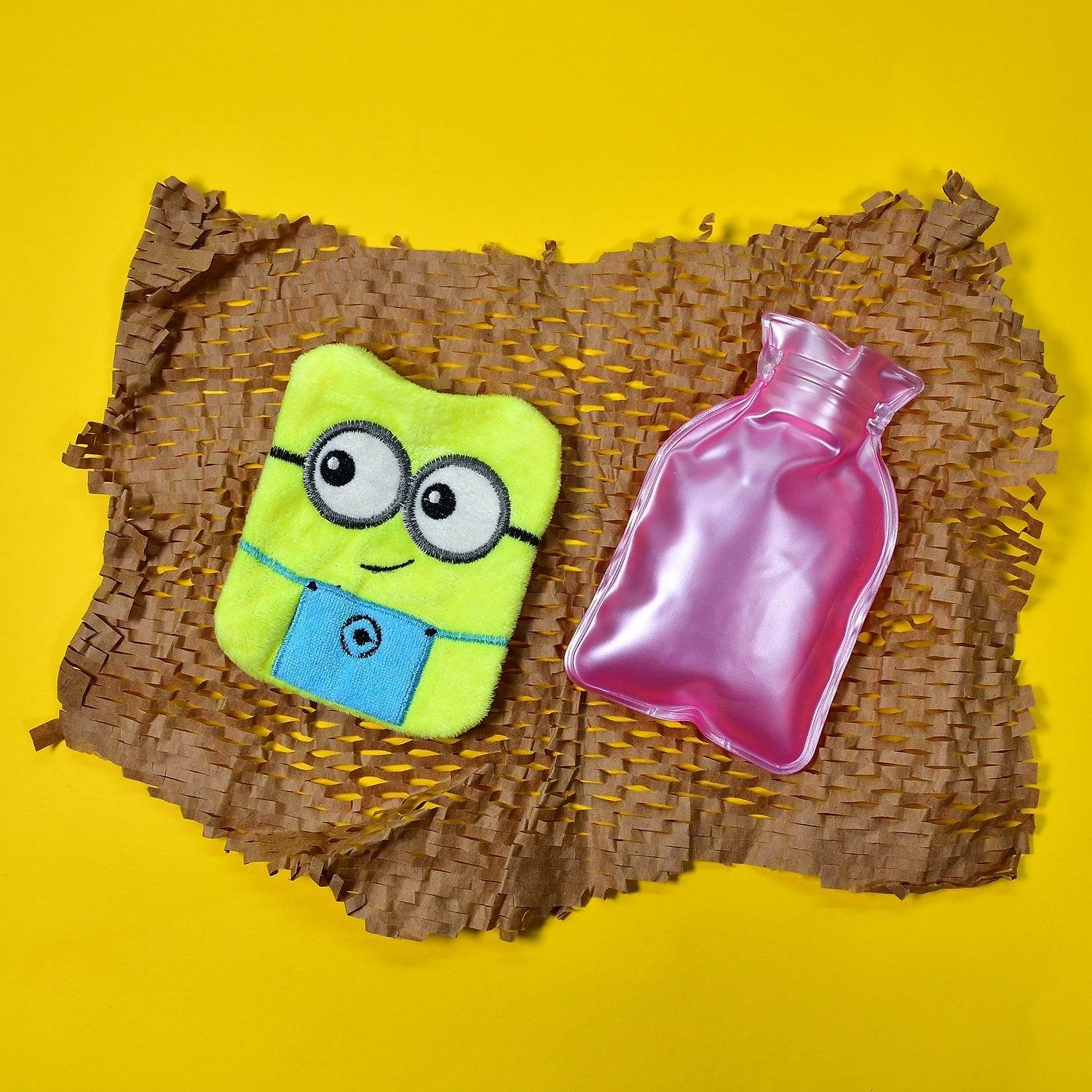 2Eye Minions small Hot Water Bag with Cover for Pain Relief, Neck, Shoulder Pain and Hand, Feet Warmer, Menstrual Cramps. - infinityexculsivestore.com