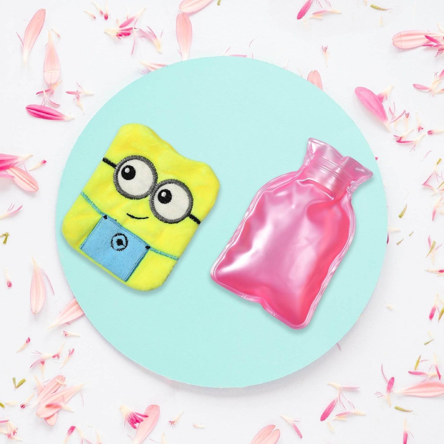 2Eye Minions small Hot Water Bag with Cover for Pain Relief, Neck, Shoulder Pain and Hand, Feet Warmer, Menstrual Cramps. - infinityexculsivestore.com