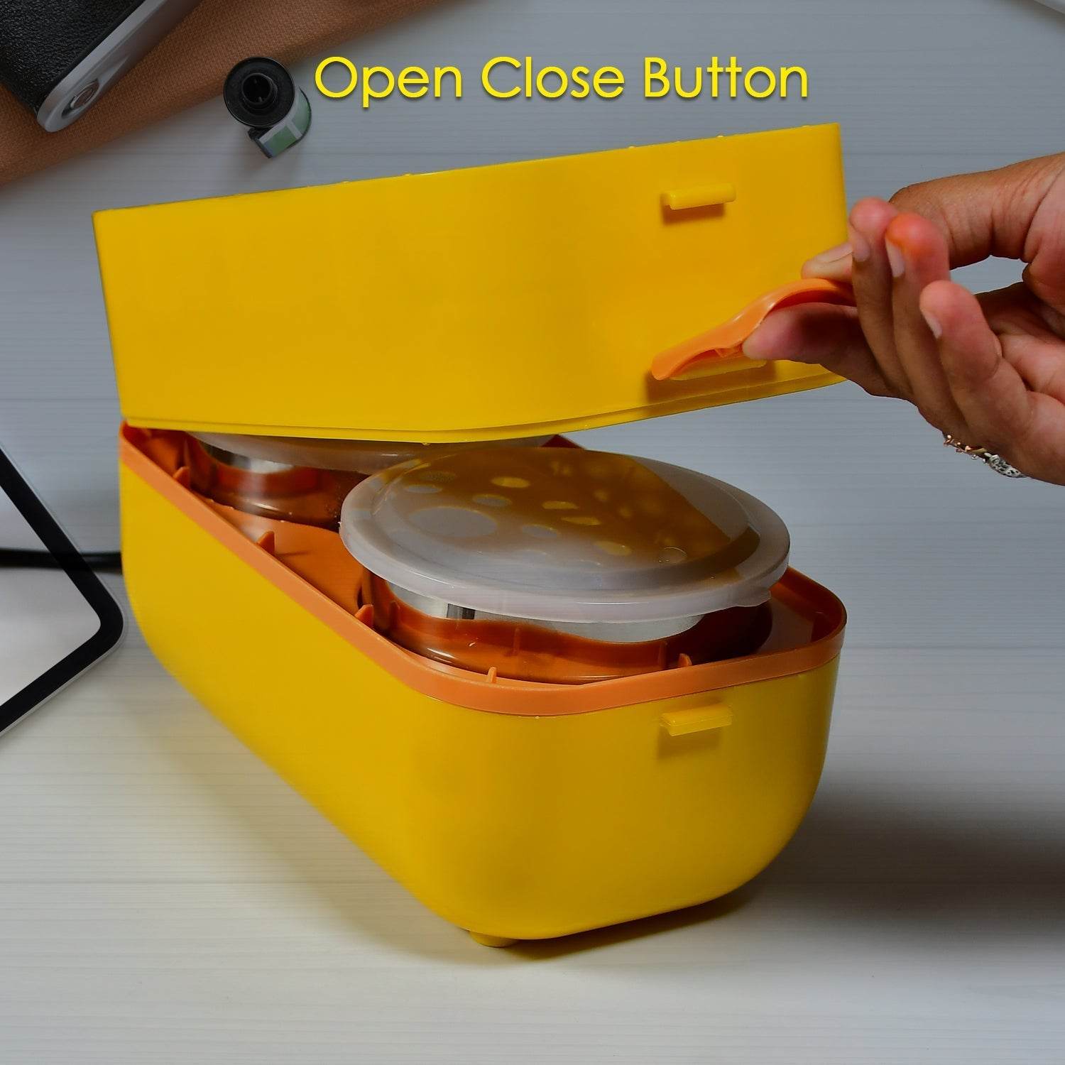 2Layer Electric Lunch Box for Office, Portable Lunch Warmer with Removable 4 Stainless Steel Container. - infinityexculsivestore.com