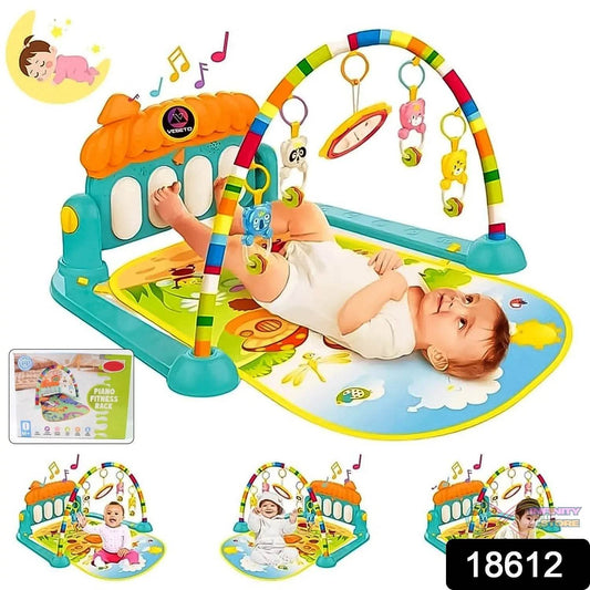 2in1 Baby Kick and Play Piano Gym Mat & Fitness Rack (1 Set) - infinityexculsivestore.com