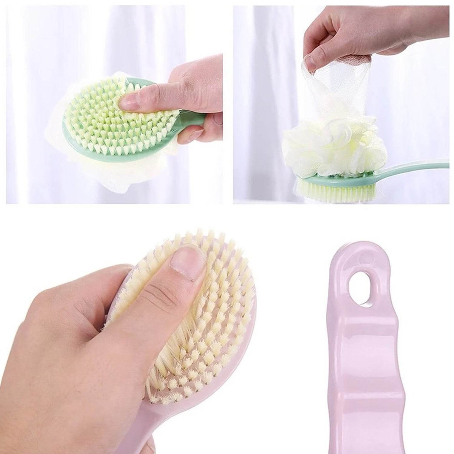 2in1 Bath Brush With Long Handle - infinityexculsivestore.com