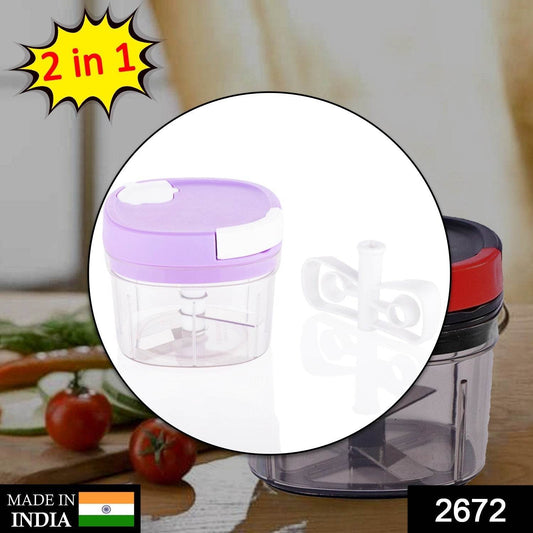 2in1 Handy Chopper And Slicer For Home & kitchen (600ML Capacity) - infinityexculsivestore.com