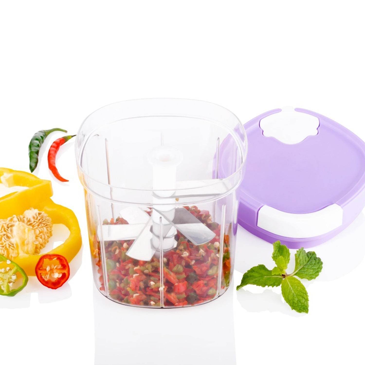 2in1 Handy Chopper And Slicer For Home & kitchen (600ML Capacity) - infinityexculsivestore.com