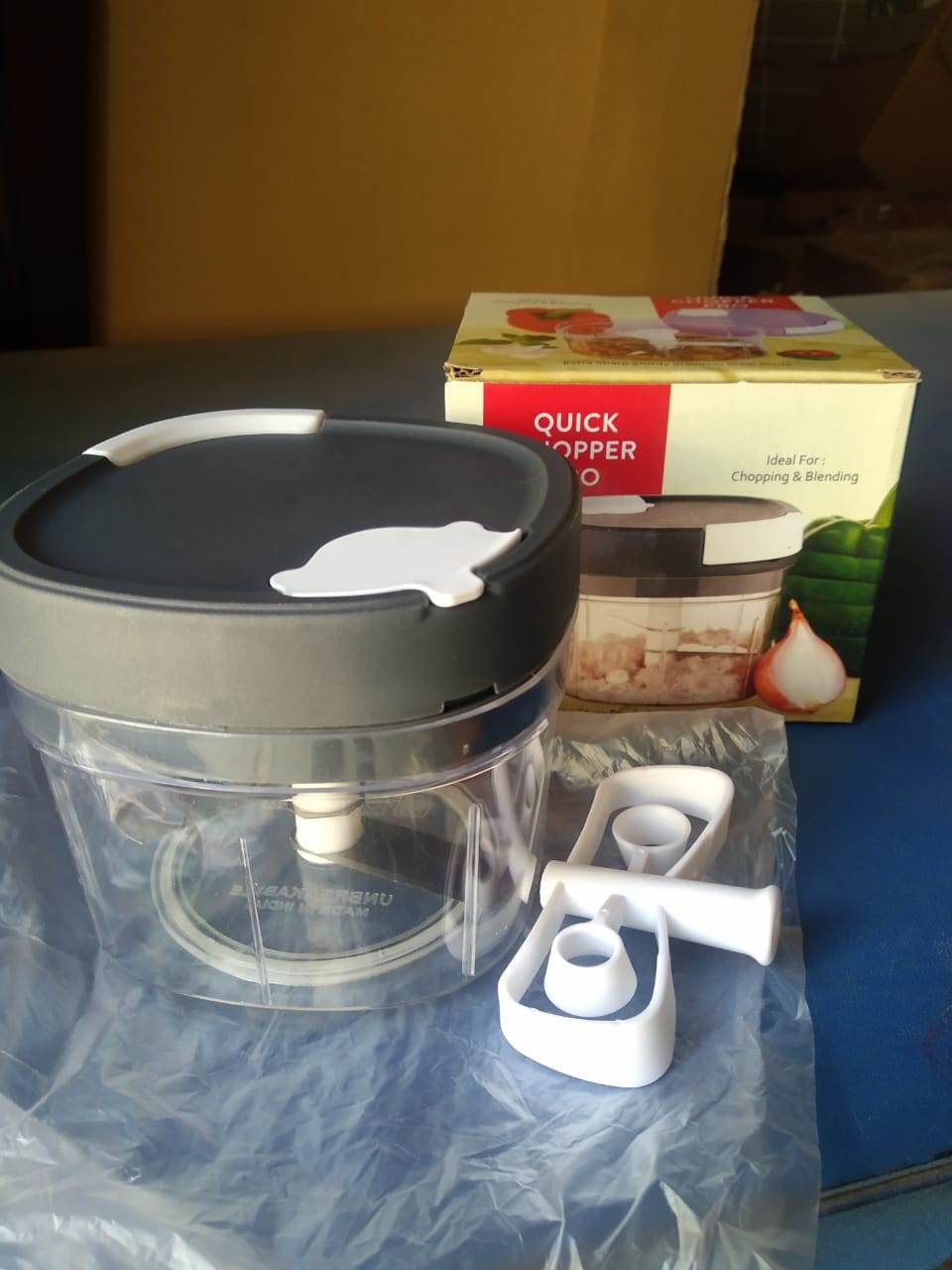 2in1 Handy Chopper And Slicer For Home & kitchen (600ML Capacity) - infinityexculsivestore.com