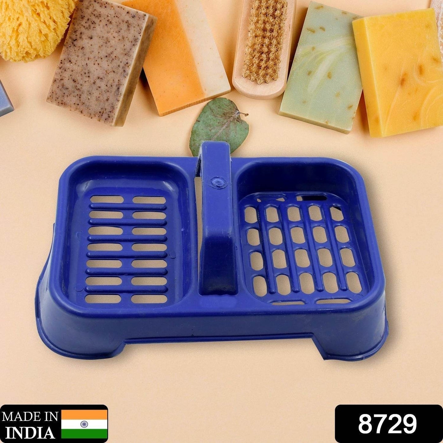 2in1 Plastic Soap Case / Soap Dish / Soap Stand, 2 Section Plastic Soap Case Soap Holder Soap Dish For Bathroom Kitchen Sink (1 Pc / Multicolor ) - infinityexculsivestore.com