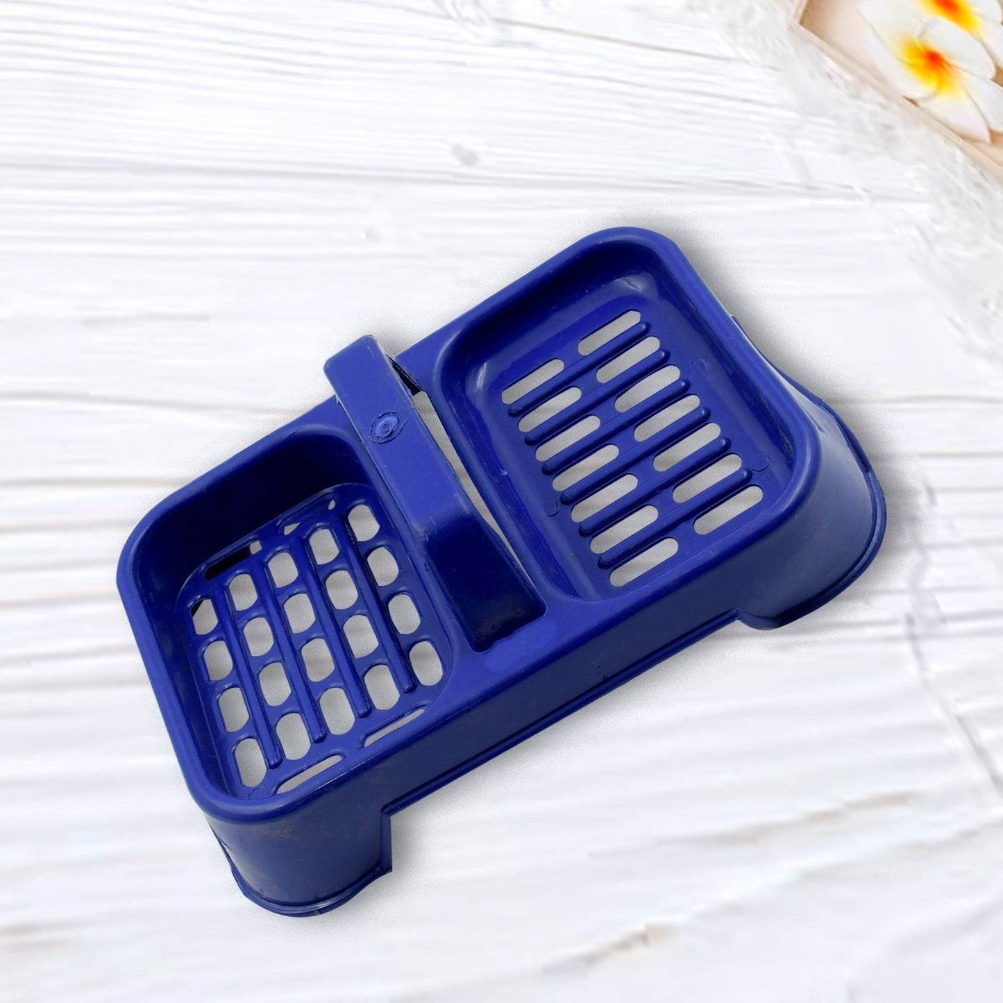 2in1 Plastic Soap Case / Soap Dish / Soap Stand, 2 Section Plastic Soap Case Soap Holder Soap Dish For Bathroom Kitchen Sink (1 Pc / Multicolor ) - infinityexculsivestore.com